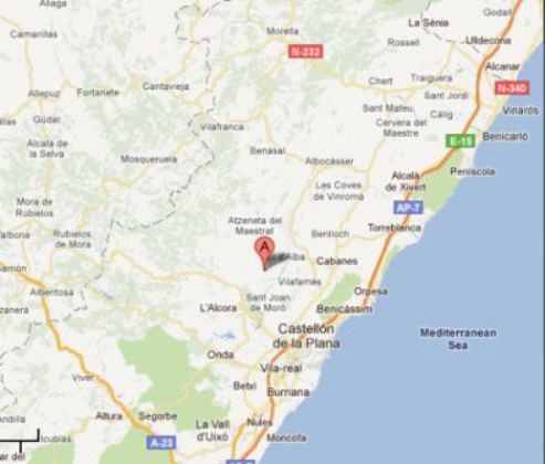 Mapa provincia de Castellon