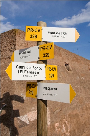sendero pequeño recorrido comunidad valenciana